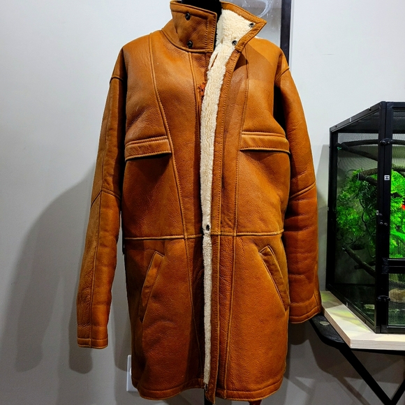 Vintage Authentic Sheepskin and Leather Jacket - Picture 9 of 9